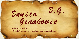 Danilo Gidaković vizit kartica